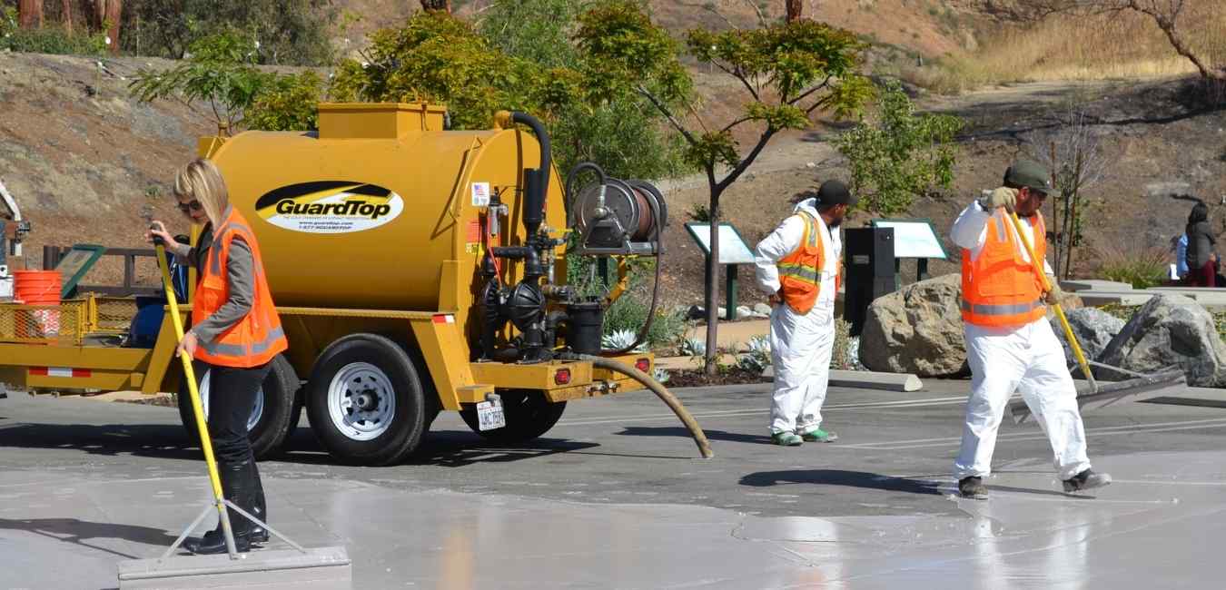 Climate Resolve cool surface pavement installation